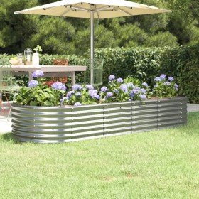 Jardinera arriate acero galvanizado plata 224x80x36 cm Jardinera arriate acero galvanizado plata 224x80x36 cm