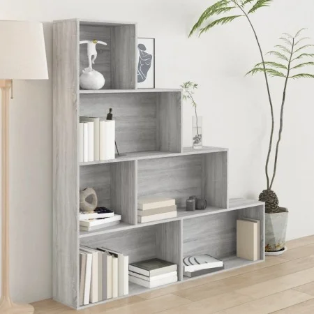Estantería color gris Sonoma 155x24x160 cm de vidaXL, Librerías y estanterías - Ref: Foro24-815361, Precio: 72,78 €, Descuent...