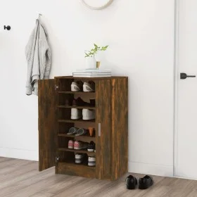 Schuhschrank aus geräucherter Eichen-Sperrholz 60x35x92 cm. von vidaXL, Schuhregale und Schuhorganisatoren - Ref: Foro24-8160...