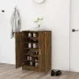 Mueble zapatero madera contrachapada roble ahumado 60x35x92 cm de vidaXL, Zapateros y organizadores de calzado - Ref: Foro24-...
