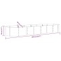 Jardinera arriate acero galvanizado verde 296x80x36 cm