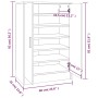 Schuhschrank aus geräucherter Eichen-Sperrholz 60x35x92 cm. von vidaXL, Schuhregale und Schuhorganisatoren - Ref: Foro24-8160...