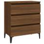 Aparador de madera contrachapada roble marrón 60x35x69 cm de vidaXL, Aparadores - Ref: Foro24-815809, Precio: 82,27 €