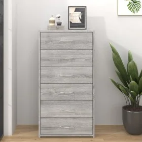 Sideboard with 6 drawers Sonoma gray plywood 50x34x96 cm by vidaXL, Sideboards - Ref: Foro24-815364, Price: 93,91 €, Discount: %