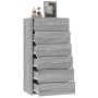 Aparador con 6 cajones contrachapado gris Sonoma 50x34x96 cm de vidaXL, Aparadores - Ref: Foro24-815364, Precio: 99,61 €, Des...