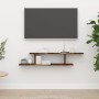 Estante de pared para TV madera roble ahumado 125x18x23 cm de vidaXL, Estantes y estanterías - Ref: Foro24-815876, Precio: 24...