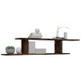 TV-Wandregal aus geräuchertem Eichenholz, 125 x 18 x 23 cm von vidaXL, Regale und Regale - Ref: Foro24-815876, Preis: 24,32 €...