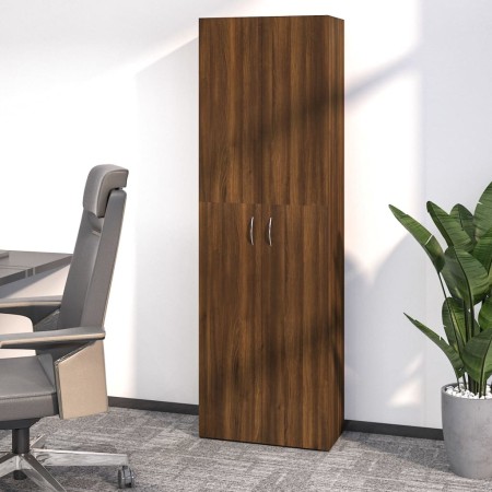 Plywood brown oak office cabinet 60x32x190 cm by vidaXL, Filing cabinets - Ref: Foro24-815281, Price: 110,73 €, Discount: %