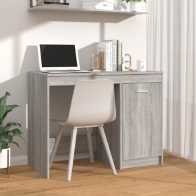 Sonoma grauer Sperrholzschreibtisch 100x50x76 cm von vidaXL, Schreibtische - Ref: Foro24-815487, Preis: 79,30 €, Rabatt: %
