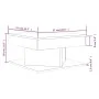 Couchtisch aus braunem Eichensperrholz, 57 x 57 x 30 cm von vidaXL, Couchtisch - Ref: Foro24-815944, Preis: 42,98 €, Rabatt: %