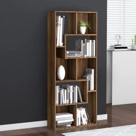 Regal aus braunem Eichensperrholz, 67 x 24 x 161 cm von vidaXL, Bücherregale und Regale - Ref: Foro24-815503, Preis: 91,71 €,...