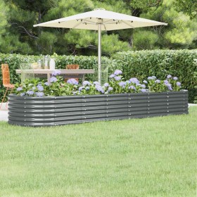 Jardinera arriate acero galvanizado antracita 296x80x36 cm