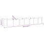 Jardinera arriate acero galvanizado antracita 296x80x36 cm