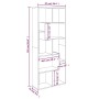 Regal aus braunem Eichensperrholz, 67 x 24 x 161 cm von vidaXL, Bücherregale und Regale - Ref: Foro24-815503, Preis: 93,23 €,...