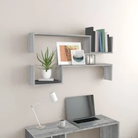 Wandregale 2 Stück graues Sonoma-Holz 100x15x20 cm von vidaXL, Regale und Regale - Ref: Foro24-815934, Preis: 23,96 €, Rabatt: %