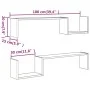 Wandregale 2 Stück graues Sonoma-Holz 100x15x20 cm von vidaXL, Regale und Regale - Ref: Foro24-815934, Preis: 23,96 €, Rabatt: %