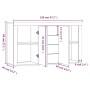 Aparador de madera contrachapada marrón roble 120x36x69 cm de vidaXL, Aparadores - Ref: Foro24-815494, Precio: 148,53 €