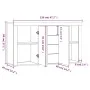 Aparador de madera contrachapada marrón roble 120x36x69 cm de vidaXL, Aparadores - Ref: Foro24-815494, Precio: 143,02 €, Desc...