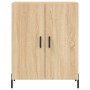 Aparador alto madera contrachapada color roble 69,5x34x180 cm
