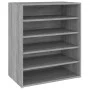 Graues Sperrholz-Schuhgestell Sonoma 60x35x70 cm von vidaXL, Schuhregale und Schuhorganisatoren - Ref: Foro24-816015, Preis: ...