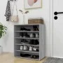 Graues Sperrholz-Schuhgestell Sonoma 60x35x70 cm von vidaXL, Schuhregale und Schuhorganisatoren - Ref: Foro24-816015, Preis: ...