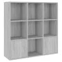 Sonomagraues Regal 98x30x98 cm von vidaXL, Bücherregale und Regale - Ref: Foro24-815448, Preis: 94,79 €, Rabatt: %