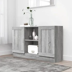 Sonoma gray plywood sideboard 120x30.5x70 cm by vidaXL, Sideboards - Ref: Foro24-815625, Price: 99,58 €, Discount: %