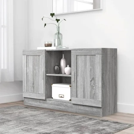 Sonoma graues Sperrholz-Sideboard 120x30,5x70 cm von vidaXL, Sideboards - Ref: Foro24-815625, Preis: 99,73 €, Rabatt: %
