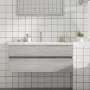Mueble de lavabo madera de ingeniería gris Sonoma 100x38,5x45cm de vidaXL, Muebles de baño - Ref: Foro24-815658, Precio: 55,4...