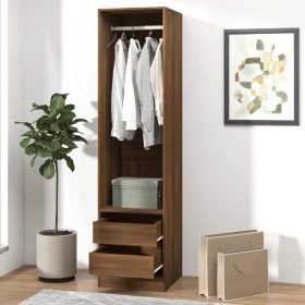 Kleiderschrank aus braunem Eichenholz mit Schubladen 50x50x200 cm von vidaXL, Kleiderschränke - Ref: Foro24-815350, Preis: 16...