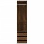 Kleiderschrank aus braunem Eichenholz mit Schubladen 50x50x200 cm von vidaXL, Kleiderschränke - Ref: Foro24-815350, Preis: 17...