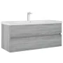 Mueble de lavabo madera de ingeniería gris Sonoma 100x38,5x45cm de vidaXL, Muebles de baño - Ref: Foro24-815658, Precio: 55,4...