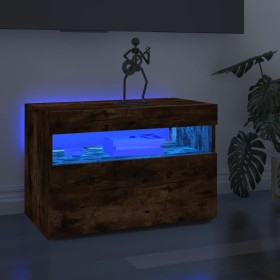 TV cabinet with LED lights smoked oak color 60x35x40 cm by vidaXL, TV Furniture - Ref: Foro24-815678, Price: 47,98 €, Discoun...