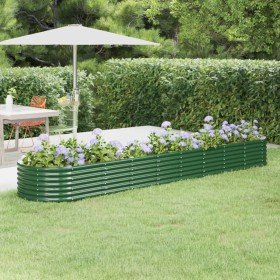 Jardinera arriate acero galvanizado verde 368x80x36 cm Jardinera arriate acero galvanizado verde 368x80x36 cm