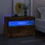 TV cabinet with LED lights smoked oak color 60x35x40 cm by vidaXL, TV Furniture - Ref: Foro24-815678, Price: 46,59 €, Discoun...
