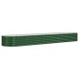 Jardinera arriate acero galvanizado verde 368x80x36 cm