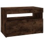 TV-Schrank mit LED-Leuchten, Farbe Eiche geräuchert, 60 x 35 x 40 cm von vidaXL, TV-Möbel - Ref: Foro24-815678, Preis: 47,98 ...