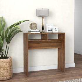 Konsolentisch aus braunem Eichensperrholz, 78 x 30 x 80 cm von vidaXL, Seitentische - Ref: Foro24-815938, Preis: 36,40 €, Rab...