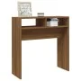 Mesa consola madera contrachapada roble marrón 78x30x80 cm de vidaXL, Mesas auxiliares - Ref: Foro24-815938, Precio: 35,84 €,...