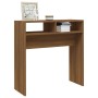Mesa consola madera contrachapada roble marrón 78x30x80 cm de vidaXL, Mesas auxiliares - Ref: Foro24-815938, Precio: 36,32 €,...