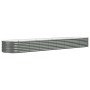Jardinera arriate acero galvanizado gris 368x80x36 cm