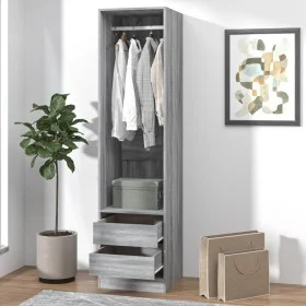 Sonoma gray plywood cabinet with drawers 50x50x200 cm by vidaXL, Wardrobes - Ref: Foro24-815349, Price: 157,30 €, Discount: %