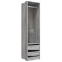 Sonoma grauer Sperrholzschrank mit Schubladen 50x50x200 cm von vidaXL, Kleiderschränke - Ref: Foro24-815349, Preis: 163,74 €,...