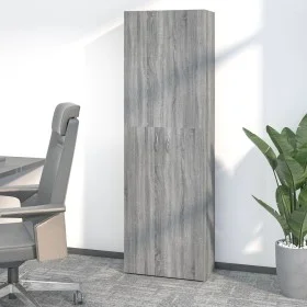 Grauer Büroschrank aus Sonoma-Sperrholz, 60 x 32 x 190 cm von vidaXL, Aktenschränke - Ref: Foro24-815280, Preis: 121,21 €, Ra...
