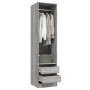 Sonoma grauer Sperrholzschrank mit Schubladen 50x50x200 cm von vidaXL, Kleiderschränke - Ref: Foro24-815349, Preis: 163,74 €,...