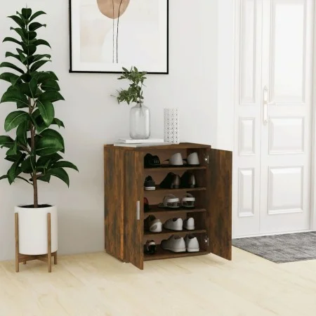 Schuhschrank aus geräucherter Eichen-Sperrholz 60x35x70 cm. von vidaXL, Schuhregale und Schuhorganisatoren - Ref: Foro24-8160...