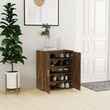 Schuhschrank aus geräucherter Eichen-Sperrholz 60x35x70 cm. von vidaXL, Schuhregale und Schuhorganisatoren - Ref: Foro24-8160...