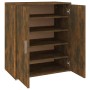 Schuhschrank aus geräucherter Eichen-Sperrholz 60x35x70 cm. von vidaXL, Schuhregale und Schuhorganisatoren - Ref: Foro24-8160...