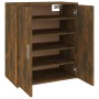 Schuhschrank aus geräucherter Eichen-Sperrholz 60x35x70 cm. von vidaXL, Schuhregale und Schuhorganisatoren - Ref: Foro24-8160...