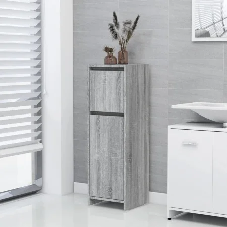 Gray Sonoma plywood bathroom cabinet 30x30x95 cm by vidaXL, Bathroom furniture - Ref: Foro24-815553, Price: 52,95 €, Discount: %